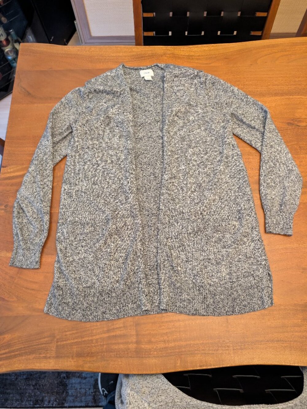 Old Navy Heather Gray Open Front Cardigan Women's Small Lightweight Knit Sweater